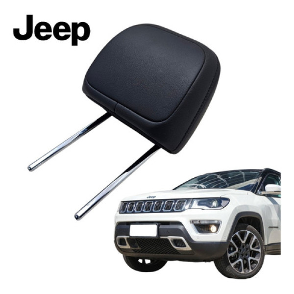 Encosto Cabeça Traseiro Lateral Em Couro Jeep Compass Orig Preto