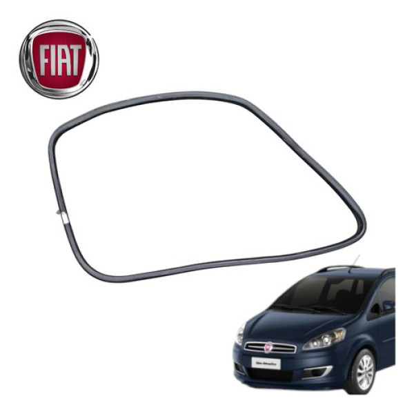 Borracha Porta Dianteira Esquerda Fiat Ideia Attractive 2012 Preto