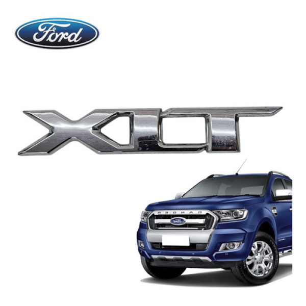 Emblema Xlt Ford Ranger 2017 A 2022 Original Cromado