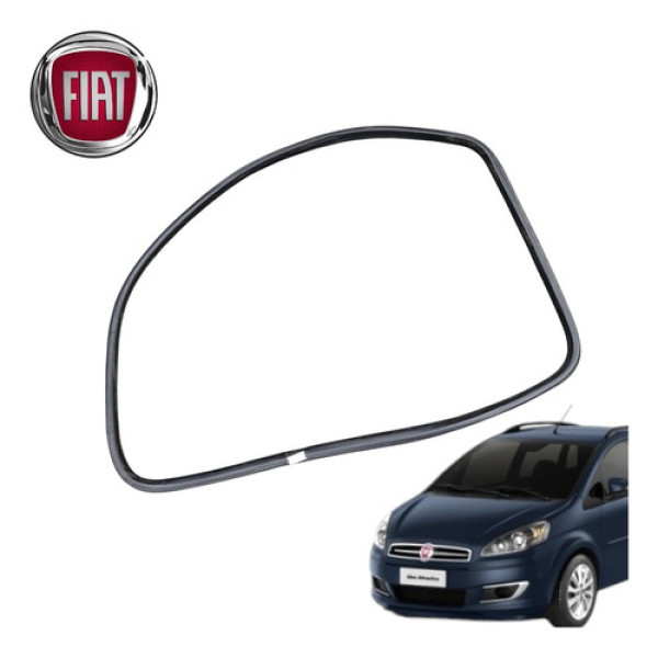 Borracha Porta Traseira Direita Fiat Ideia Attractive 2012 Preto