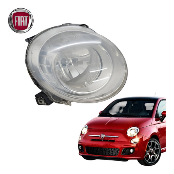 Farol Dianteiro Direito Fiat 500 2012 A 2015 Original Direito/passageiro