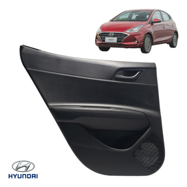 Forro Porta Traseiro Esquerdo Hyundai Hb20 1.0 2020 A 2022  Preto