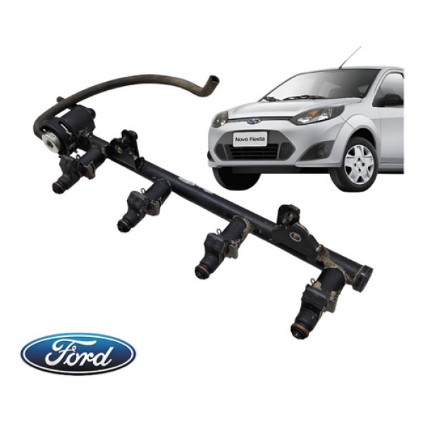 Flauta Injeção C Bicos Injetores Ford Fiesta 1.0 2008 A 2012
