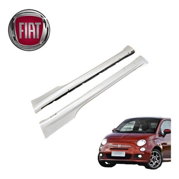 Par Friso Saia Lateral Fiat 500 1.4 Sport Air 2012 A 2015 Branco