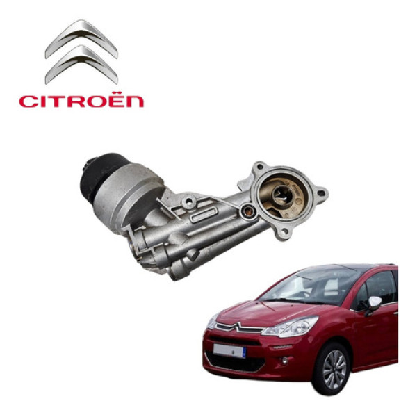 Suporte Filtro Óleo Citroën C3 207 208 1.5 Tendance 2015 Ori Prata