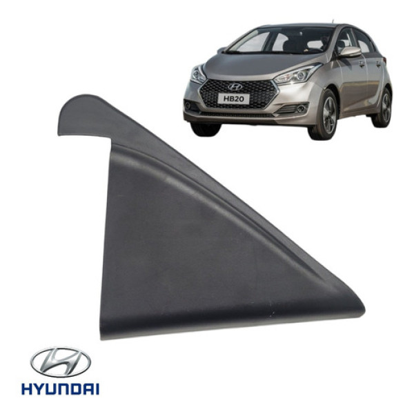 Moldura Porta Traseira Esquerda Hyundai Hb20 2013 A 2019  Preto