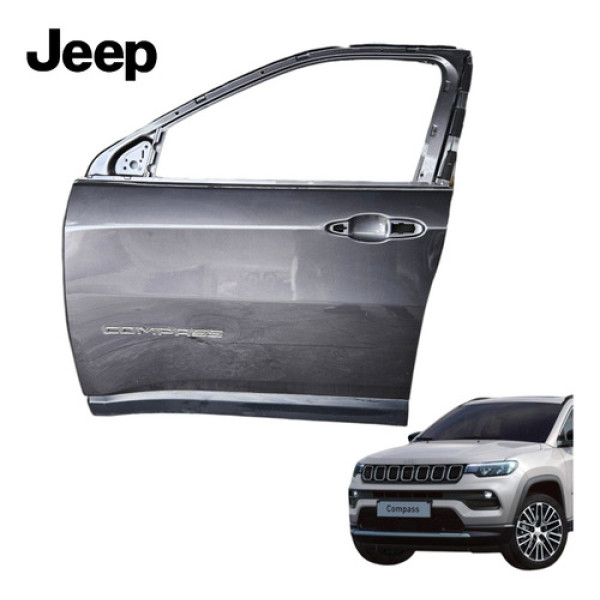 Porta Dianteira Esquerda Motorista Jeep Compass 2020 A 2023 Cinza Esquerdo Dianteira