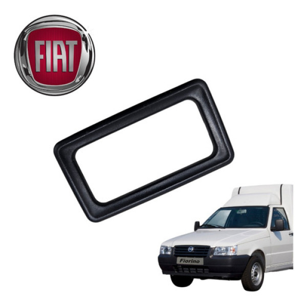 Moldura Maçaneta Interna Fiat Fiorino Uno Elba 2004 A 2007 Preto Dianteira