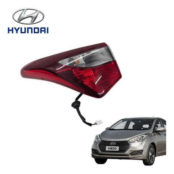 Lanterna Traseira Esquerda Hyundai Hb20 1.0 Comfort 2019 Ori Esquerdo/motorista Vermelha