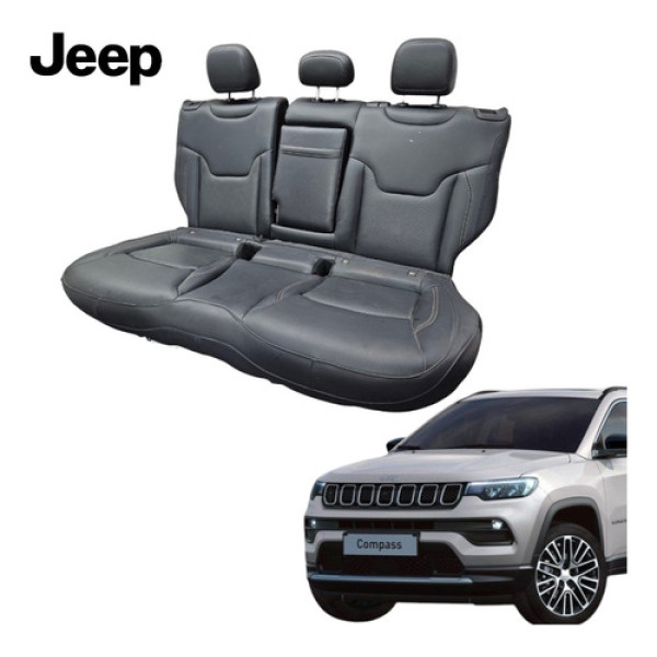 Bancos Traseiros Em Couro Jeep Compass Limited 2022 Original Preto