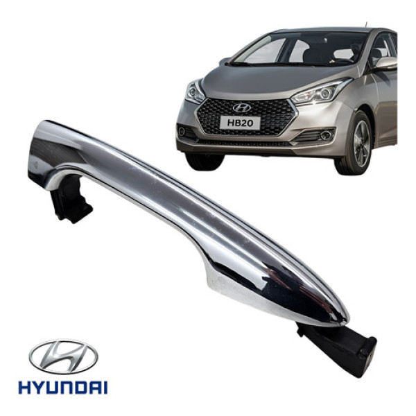 Acabamento Maçaneta Externa Dianteira Direita Hb20 2013 2019 Cromado Dianteira