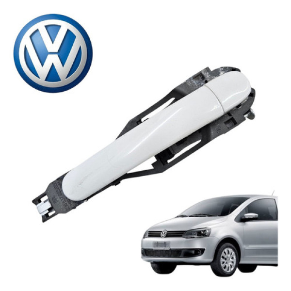 Maçaneta Externa Dianteira Direita Vw Fox Vht 2010 A 2014 Branco Dianteira