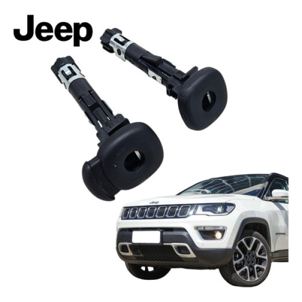 Par Trava Encosto Cabeça Banco Traseiro Jeep Compass Orig Preto