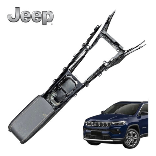 Console Central Apoio Braço Jeep Compass 2.0 Diesel 2022 Ori Preto