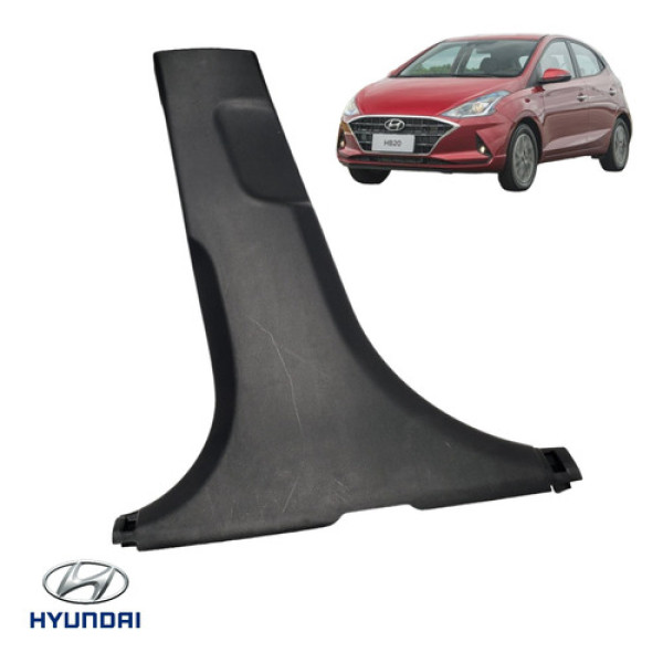 Acabamento Coluna Central Esquerda Hyundai Hb20 2020 A 2022