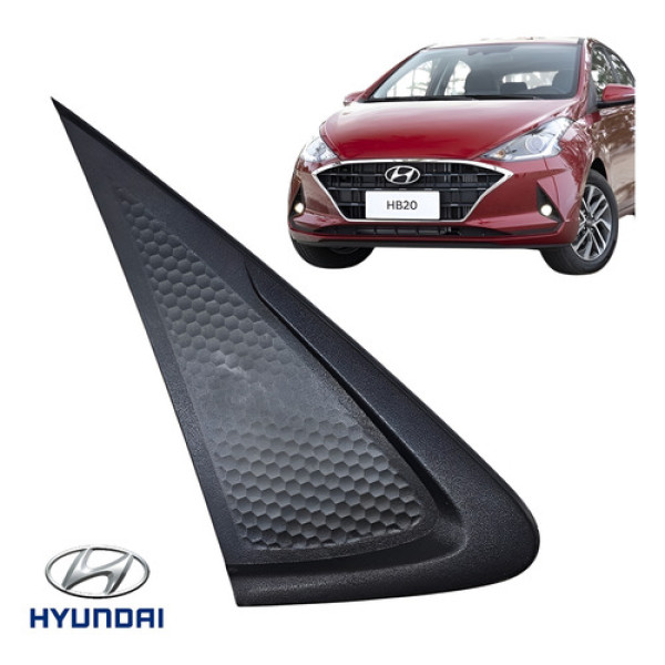 Moldura Acabamento Traseiro Esquerdo Hyundai Hb20s 2020 2022 Preto