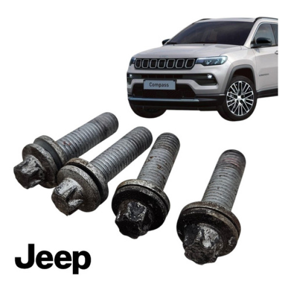 Jogo 4 Parafusos Montante Dianteiro Jeep Compass 2020 A 2023