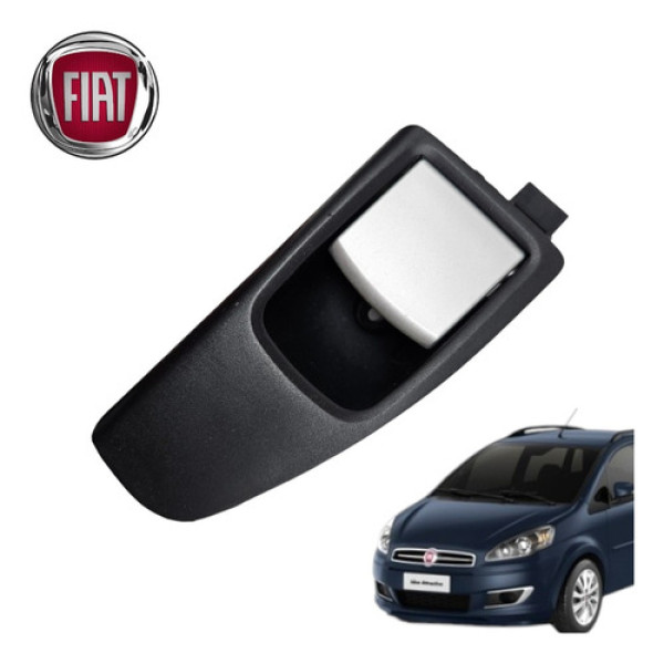 Maçaneta Interna Traseira Esquerda Fiat Ideia Attractive  Preto Traseira