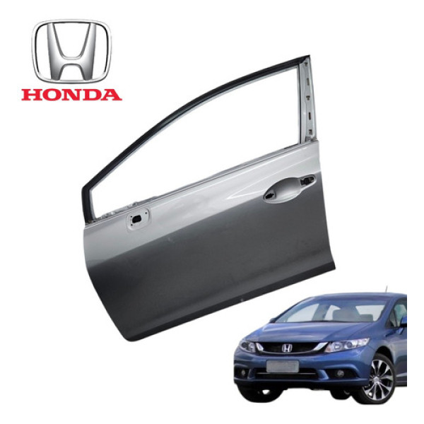 Porta Dianteira Esquerda Honda Civic G9 Exr 2013 A 2016 Orig - Dianteira - Esquerda - Cinza