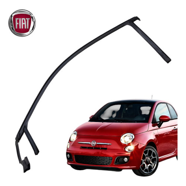 Borracha Canaleta Porta Direita Externa Fiat 500 2012 A 2015 Preto
