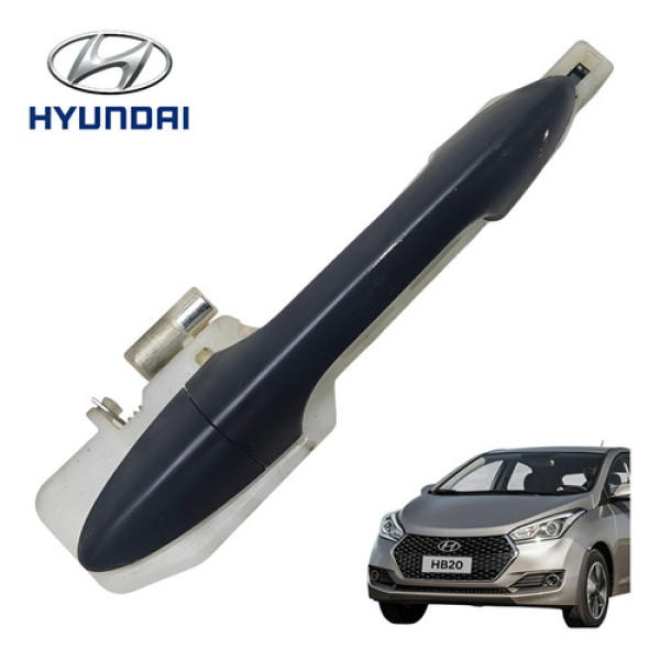 Maçaneta Externa Traseira Esquerda Hyundai Hb20 Comfort 2019 Preto Traseira