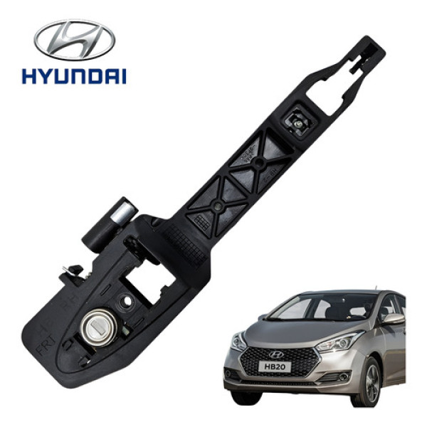 Suporte Maçaneta Hyundai Hb20 1.0 Comfort 2013 A 2019 Origin Preto Dianteira