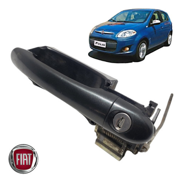 Maçaneta Externa Dianteira Direita Fiat Palio 2012 A 2016 Cinza Metalico Dianteira