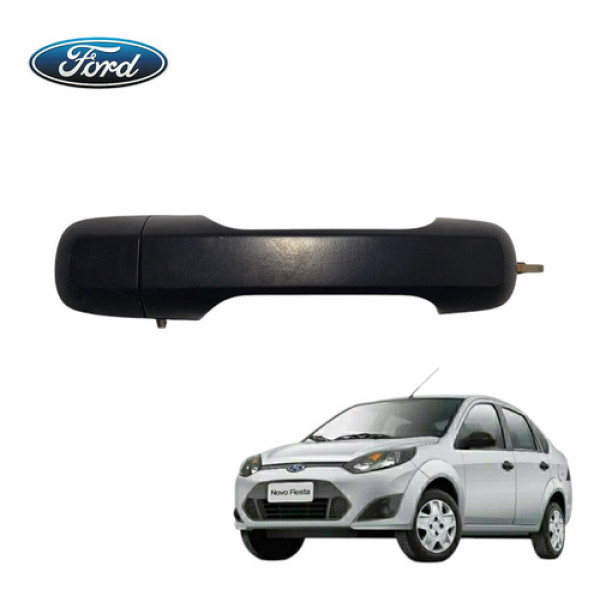 Maçaneta Externa Traseira Esquerda Ford Fiesta 2003 A 2013 Preto Traseira