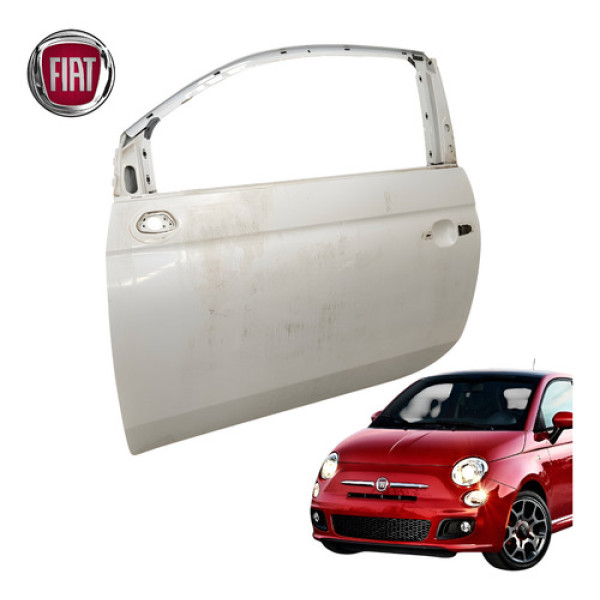 Porta Dianteira Esquerda Fiat 500 2012 A 2015 Original Dianteira Esquerdo Branco