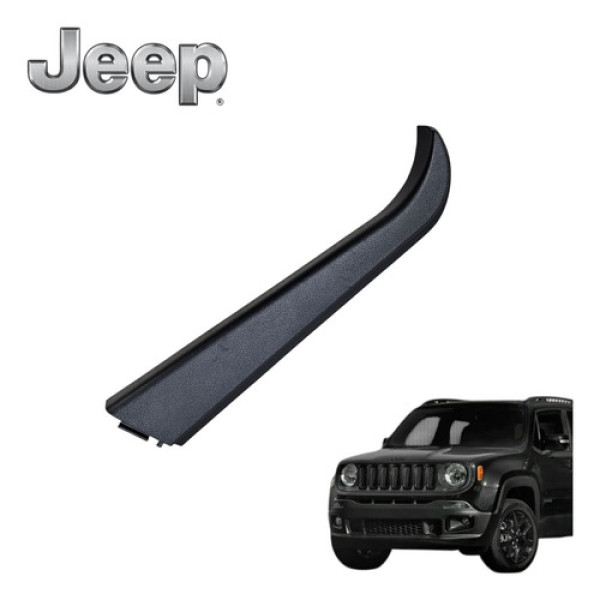 Friso Acabamento Porta Traseira Direita Jeep Renegade 2020 Preto