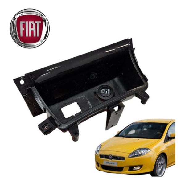 Porta Objetos Com Tomada Fiat Bravo Tjet 2014 Original  Preto