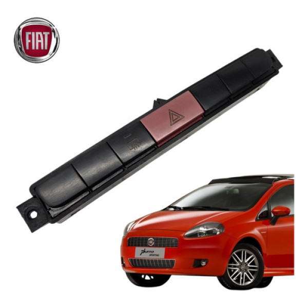 Botão Interruptor Pisca Alerta Desembaçador Fiat Punto 2008