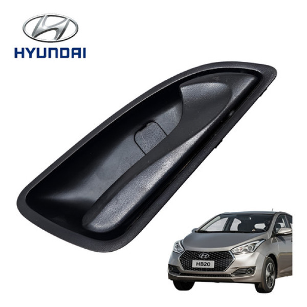 Maçaneta Interna Dianteira Direita Hyundai Hb20 Comfort 2019 Preto Dianteira