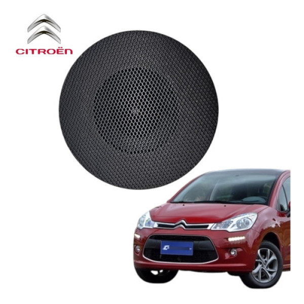 Tela Grade Alto Falante Painel Citroen C3 2013 A 2018 Orig Preto