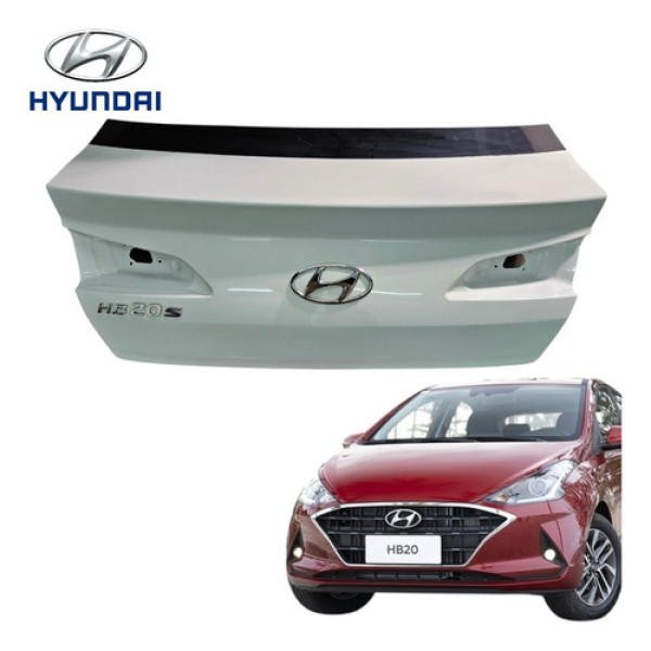 Tampa Traseira Porta Malas Hyundai Hb20s 2020 2022 Recuperad - Branco