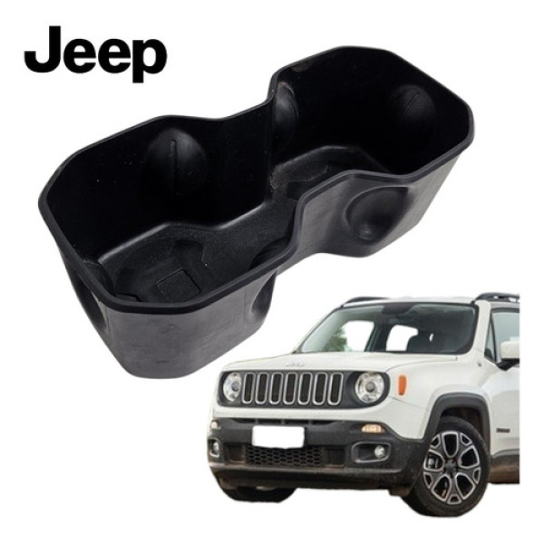 Borracha Porta Copos Console Jeep Renegade 2016 A 2020 Orig Preto