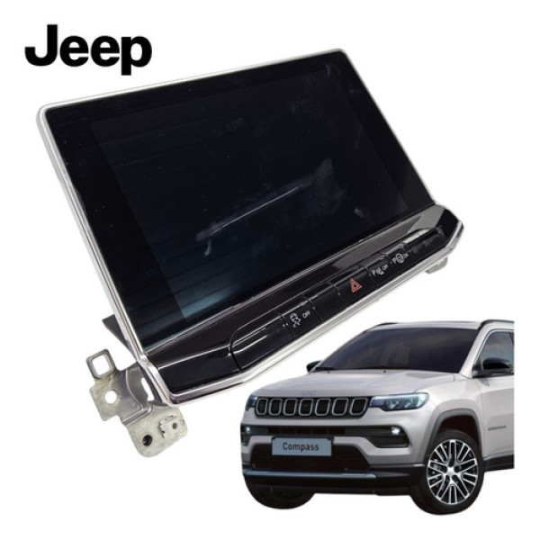 Tela Multimídia Jeep Compass Limited 2020 A 2023 Com Detalhe