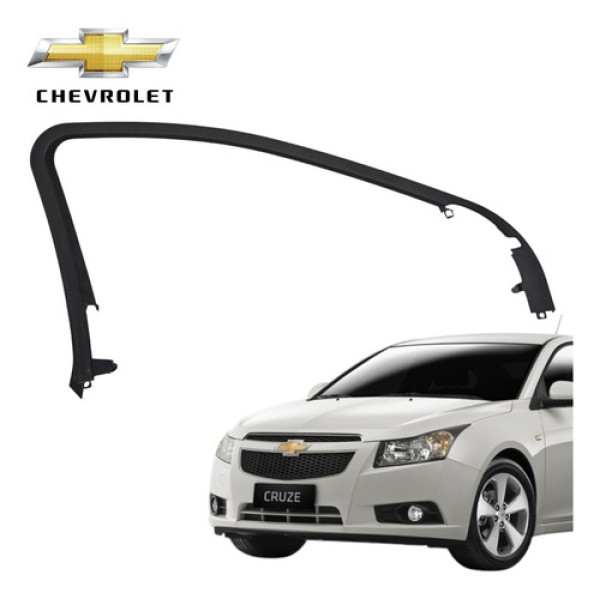 Moldura Interna Porta Dianteira Esquerda Cruze 2013 A 2015 Preto
