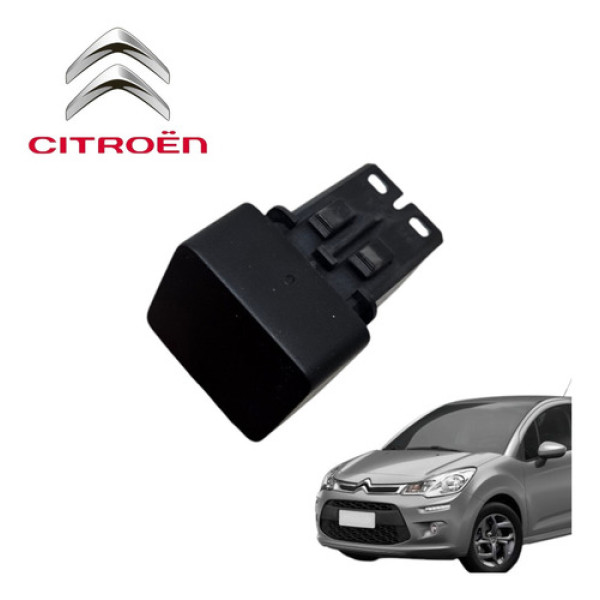 Botão Falso Trava Vidro Citroën C3 C4 Aircross 2012 A 2016 Preto