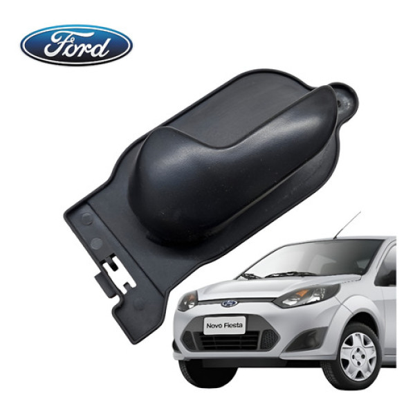 Maçaneta Interna Dianteira Esquerda Ford Fiesta 2004 A 2013 Preto Dianteira