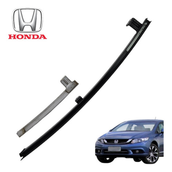 Guia Vidro Porta Dianteira Esquerda Honda Civic G9 Exr 2015 - Preto