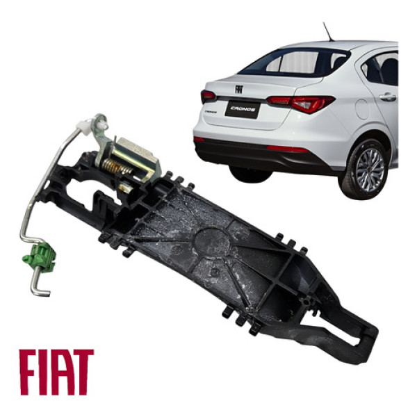 Suporte Maçaneta Traseira Esquerda Cronos Argo 2020 A 2023 Preto