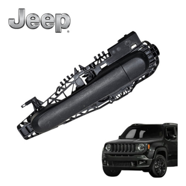 Maçaneta Externa Traseira Direita Jeep Renegade Flex 2020 Preto Traseira