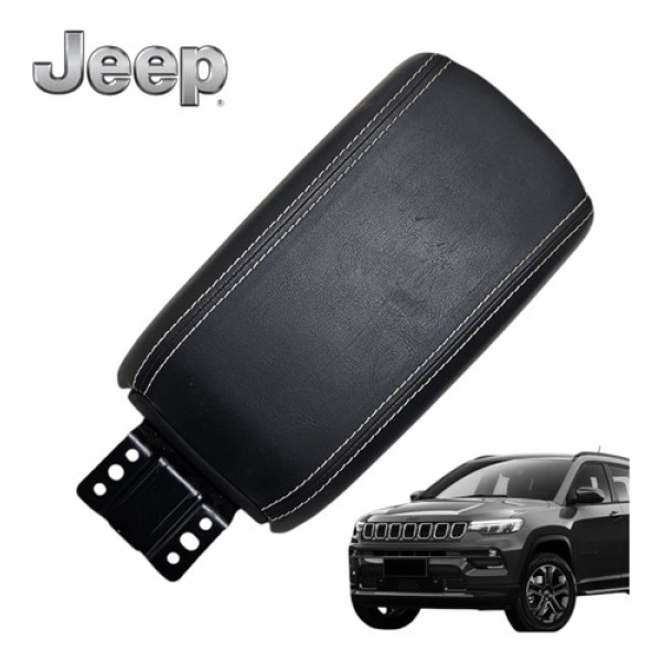 Apoio Descanso Braço Console Jeep Compass Longitude 2022 Ori Preto