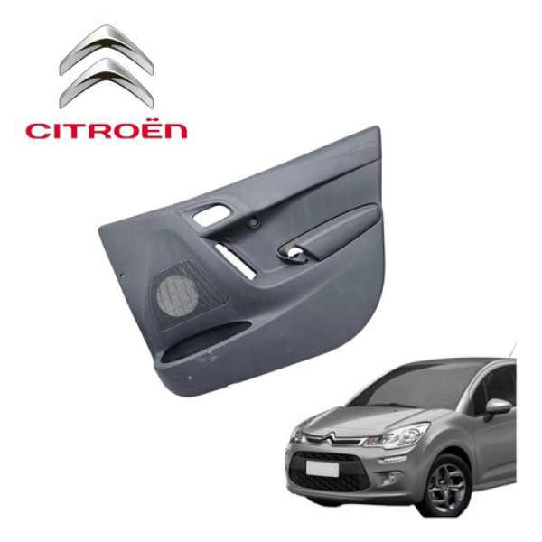 Forro Porta Dianteira Direita Citroën C3 Tendance 2012 2016 Preto
