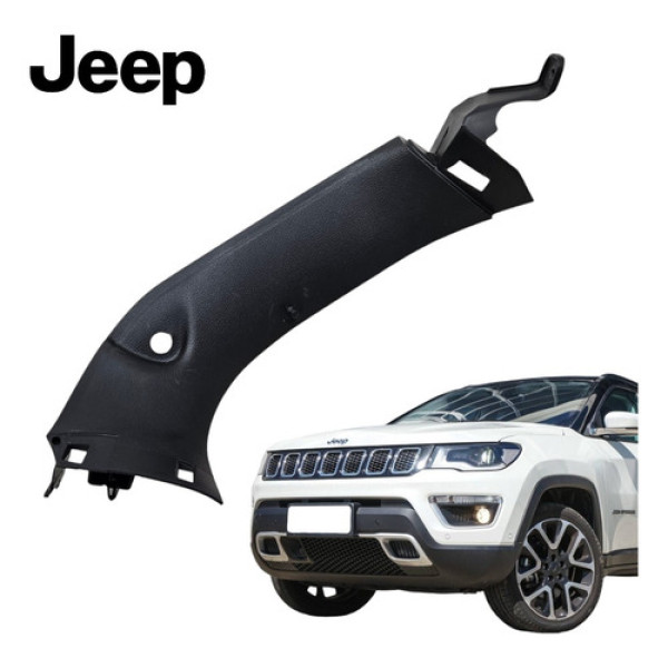 Moldura Acabamento Porta Malas Esquerdo Compass 2016 A 2021 Preto