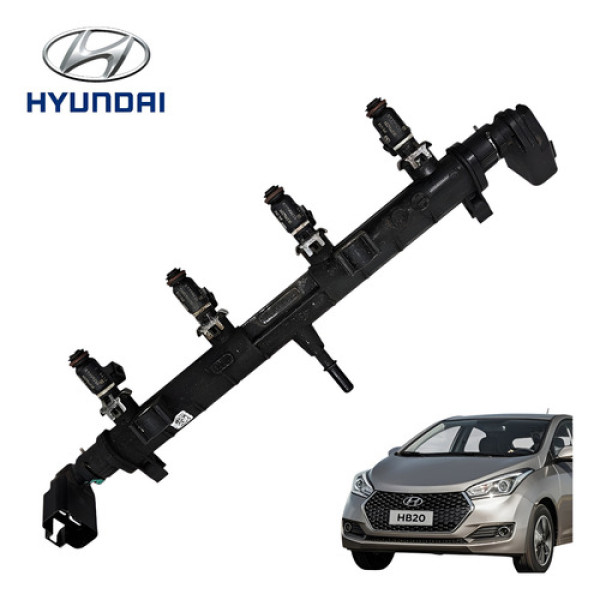 Flauta Bico Injetor Hyundai Hb20 1.0 Comfort 2013 A 2019 Ori