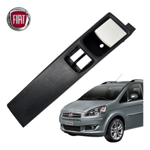 Moldura Maçaneta Porta Dianteira Esquerda Idea 2012 A 2016 Preto Dianteira