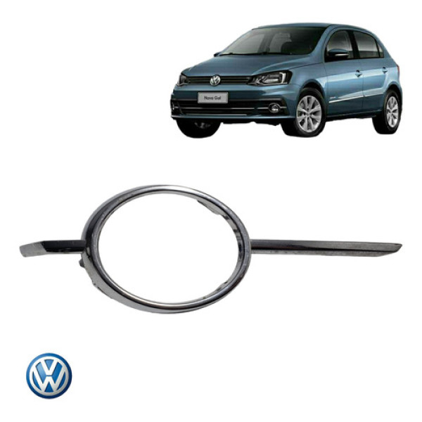 Moldura Acabamento Friso Cromado Farol Milha Esquerdo Gol G7