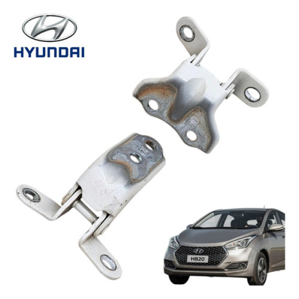 Par Dobradiça Dianteiro Esquerdo Hyundai Hb20 Comfort 2013